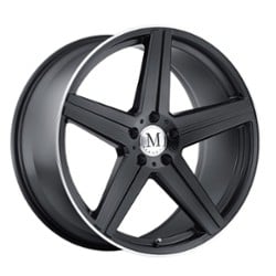 Mandrus Estrella 18x9.5 5x112 50 ET 66.6 CB Matte Black W/Machine Lip Edge