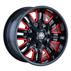 Mayhem 8070 Assault 18x9 5x114.3/5x127 18 ET 87 CB Black w/Red Facet