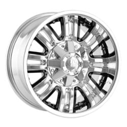 Mayhem 8070 Assault 18x9 5x114.3/5x127 -12 ET 87 CB Chrome w/Black Facet