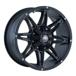 Mayhem 8090 Rampage 18x9 8x180 -12 ET 124.1 CB Matte Black