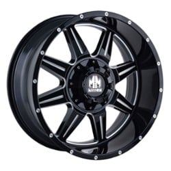 Mayhem 8100 Monstir 18x9 5x114.3/5x127 0 ET 87 CB Black w/Milled Spokes