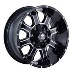 Mayhem 8103 Fierce 18x9 5x114.3/5x127 18 ET 87 CB Black w/Milled Spokes