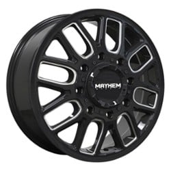 Mayhem 8107 Cogent Dually Front 20x8.25 8x165.1 115 ET 121.3 CB Gloss Black w/Milled Spokes