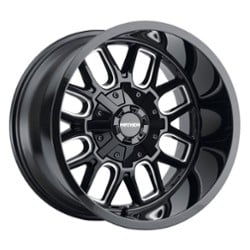 Mayhem 8107 Cogent 17x9 8x165.1/8x170 -12 ET 130.8 CB Gloss Black Milled Spokes