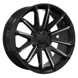 Mayhem 8109 Crossfire 20x9.5 6x135 25 ET 87.1 CB Gloss Black Milled W/ Dark Tinted Clear Coat