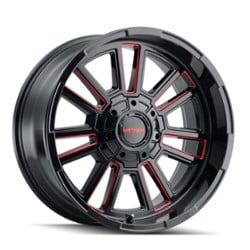 Mayhem 8115 Apollo 20x9 5x127/5x139.7 0 ET 87.1 CB Black w/Prism Red