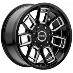 Mayhem 8118 Ordinance 20x9 5x127/5x139.7 0 ET 87 CB Gloss Black Milled