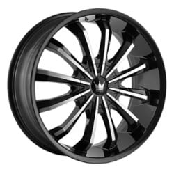 Mazzi Fusion 341 20x8.5 5x110/5x115 35 ET 72.56 CB Gloss Black/Machined Face