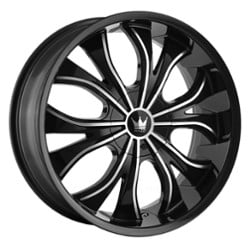 Mazzi Hustler 342 20x8.5 5x110/5x115 35 ET 72.56 CB Gloss Black/Machined Face