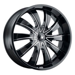 Mazzi Rolla 374 22x9.5 5x115/5x139.7 18 ET 87 CB Black/Milled Spokes