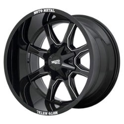 Moto Metal MO970 17x8 6x135/6x139.7 0 ET 106.3 CB Gloss Black / Milled Spoke