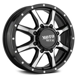 Moto Metal MO995 Dually Front 20x8.25 8x165.1 127 ET 125.5 CB Gloss Black Machined