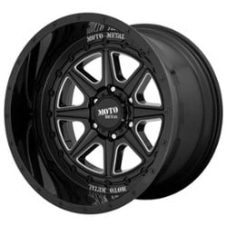 Moto Metal MO801 Phantom 20x12 6x139.7 -44 ET 106.3 CB Gloss Black Milled