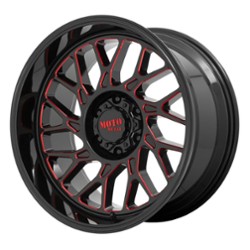 Moto Metal MO805 Predator 20x10 6x135 -18 ET 87.1 CB Gloss Black Milled With Red Tint