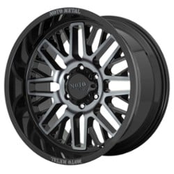 Moto Metal MO802 20x9 6x139.7 18 ET 106.1 CB Gloss Black Machined W/ Gray Tint