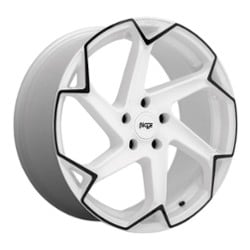 Niche M257 Flash 20x9 5x112 27 ET 66.5 CB Gloss White with Black