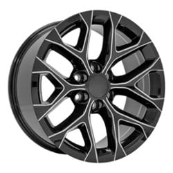 OE Replica Wheels CV98B 20x9 6x139.7 24 ET 78.1 CB Black Wheel with Milled Edge