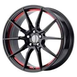 Performance Replicas PR193 18x9 5x114.3 30 ET 70.6 CB Gloss Black w/Red Underd Cut