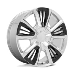 Performance Replicas PR211 22x9 6x139.7 28 ET 78.1 CB Chrome with Gloss Black Accents