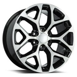 Rev OE Replica 582 22x9 6x139.7 28 ET 78.1 CB Black Machined