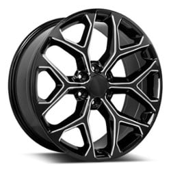 Rev OE Replica 582 22x9 6x139.7 24 ET 78.1 CB Black Milled