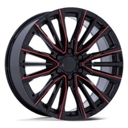 Performance Replicas PR223 22x9 6x139.7 28 ET 78.1 CB Black Milled Red