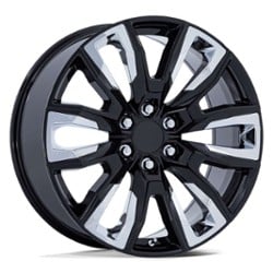 Performance Replicas PR225 22x9 6x139.7 28 ET 78.1 CB Black/Chrome