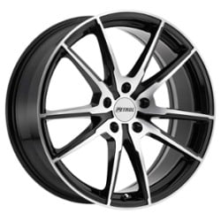 Petrol P0A 17x8 5x112 32 ET 72.1 CB Gloss Black w/Machine Cut Face