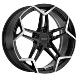 Petrol P1A 17x8 5x108 40 ET 72.1 CB Gloss Black w/Machine Cut Face