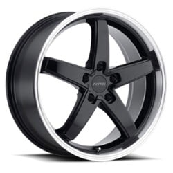 Petrol P1B 17x8 5x112 32 ET 72.1 CB Gloss Black W/Machine Cut Lip