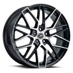 Platinum 459U Retribution 17x8 5x110 35 ET 65.1 CB Gloss Black with Diamond Cut Face and Clear Coat