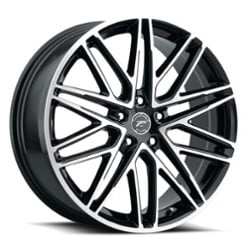 Platinum 460U Atonement 17x8 5x120 35 ET 74.1 CB Gloss Black with Diamond Cut Face and Clear Coat