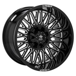 RBP Wheel 02R Tycoon 20x10 Blank 5 Lug/Blank 6 Lug -12 ET 78.1 CB Black Milled