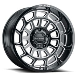 Raceline 955M Warp 20x9 6x135 18 ET 87.1 CB Black w/Milled Spokes