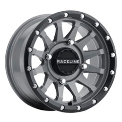 Raceline A95SG Trophy 14x7 4x110 10 ET 83.8 CB Stealth Gray Simulated Beadlock