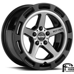 Reika Teton R20 17x7 5x100 15 ET 65.1 CB Gloss Black Machine Face