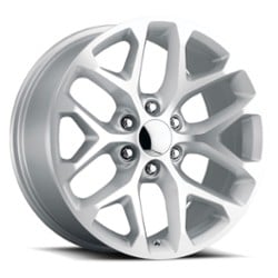 Voxx Replica Snowflake 22x9 6x139.7 24 ET 78.1 CB Silver Machined Face