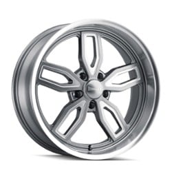 Ridler 608 18x8 5x120.65 0 ET 72.56 CB Gray w/Milled Spokes & Diamond Lip