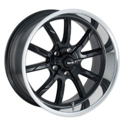 Ridler 650 15x8 5x127 0 ET 83.8 CB Matte Black w/Polished Lip