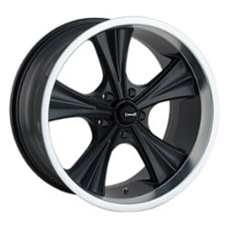 Ridler 651 20x10 5x120.65 0 ET 83.8 CB Matte Black w/Machined Lip