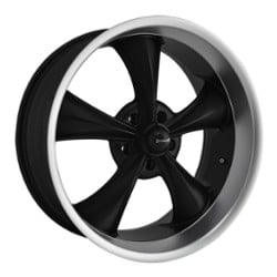 Ridler 695 17x7 5x120.65 0 ET 83.8 CB Matte Black w/Machined Lip