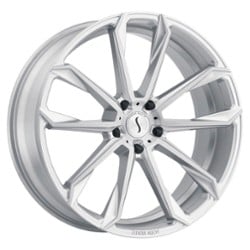 Status Mastadon 22x9.5 6x139.7 15 ET 112.1 CB Silver with Brushed Machine Face