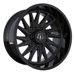 TIS Offroad 547B 20x12 6x135 -44 ET 87.1 CB Black Milled w/ Painted Lip Logo