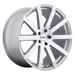 TSW Alloy Brooklands 20x10 5x112 54 ET 72 CB Silver W/Mirror Cut Face