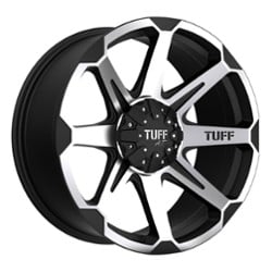 Tuff A.T. T05 Flat 22x10 5x114.3/5x127 -20 ET 78.1 CB Black with Machine Face