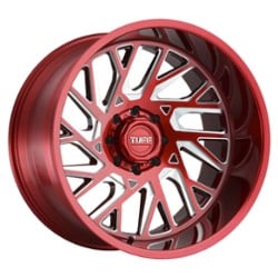 Tuff A.T. T4B Left 26x14 6x139.7 -72 ET 112.1 CB Candy Red w/Milled Spoke