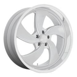 US Mags Desperado 5 - U134 20x8 5x120.65 1 ET 72.56 CB Silver Brushed with Diamond Cut Lip