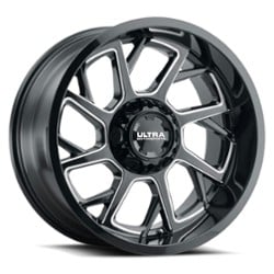 Ultra 120 Patriot 18x9 5x127/5x139.7 12 ET 87 CB Gloss Black with Milled Accents and Clear Coat