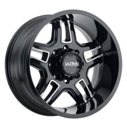 Ultra 153 Armageddon 17x9 6x139.7/6x135 18 ET 106.1 CB Gloss Black w/ Cut Accents