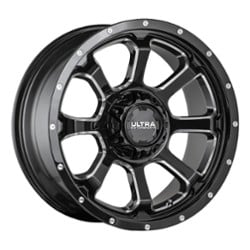 Ultra 219 Nemesis 17x9 6x139.7/6x135 1 ET 106.1 CB Gloss Black w/ CNC Milled Accents & Clear Coat